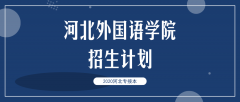 2020年河北外国语学院专接本招生计划人数